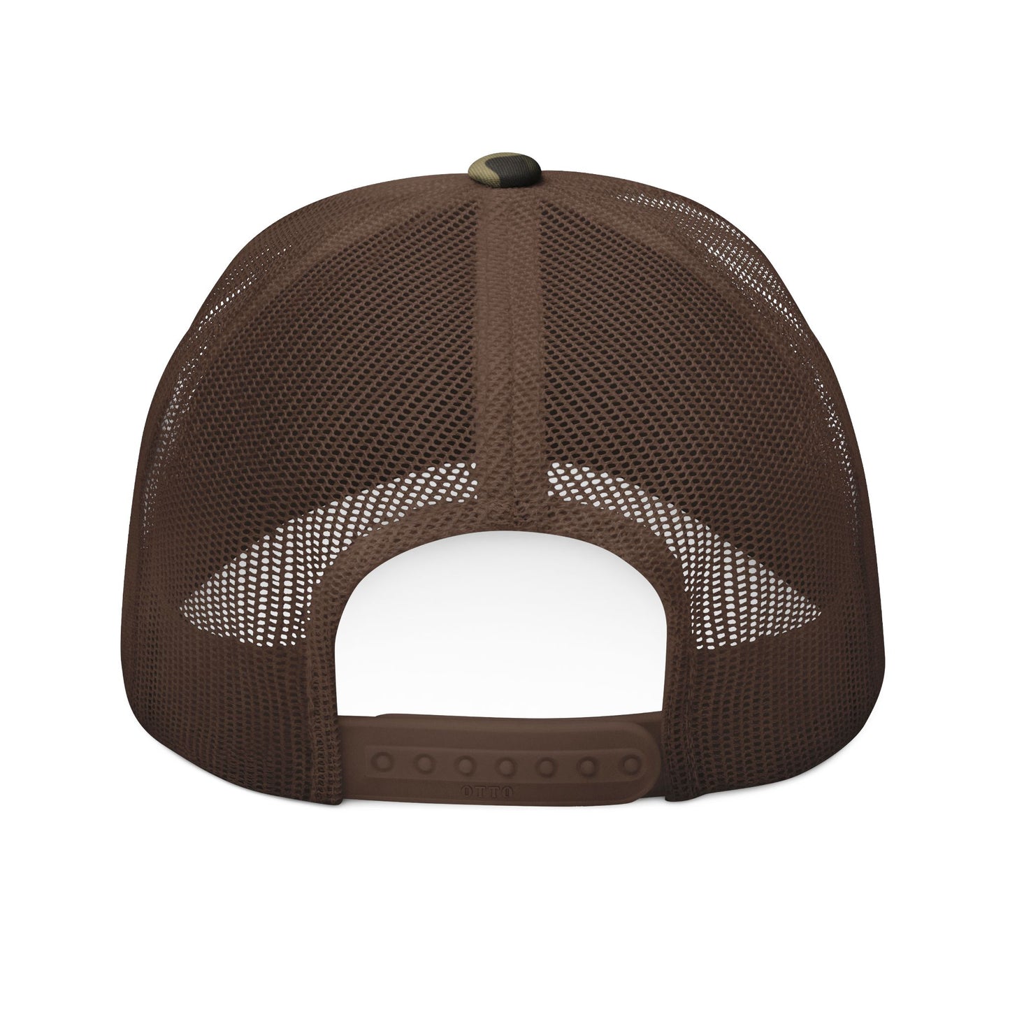 Camouflage Trucker Hat — Embroidered 'I'm Pretty, No Brainer, I'm Unforgettable' Cap