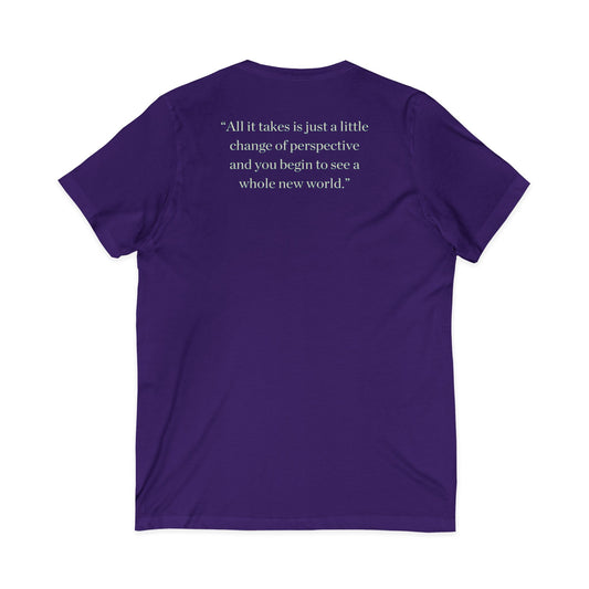 Good Vibes Only V-Neck Tee — Retro Motivational Graphic T-Shirt