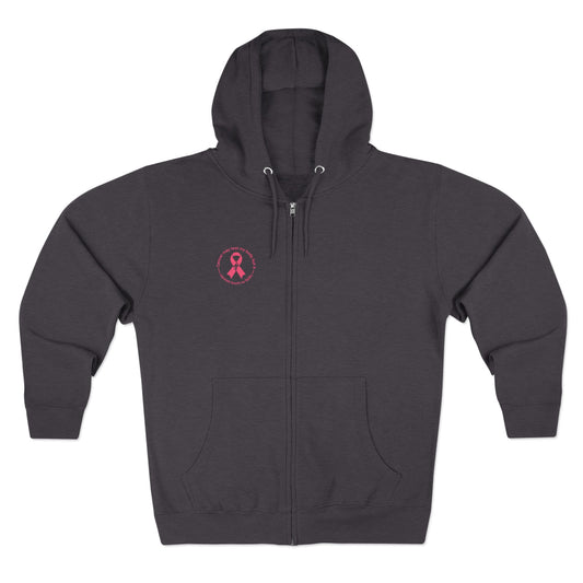 Zip Hoodie — Pink Ribbon Cancer Awareness Support Hoodie