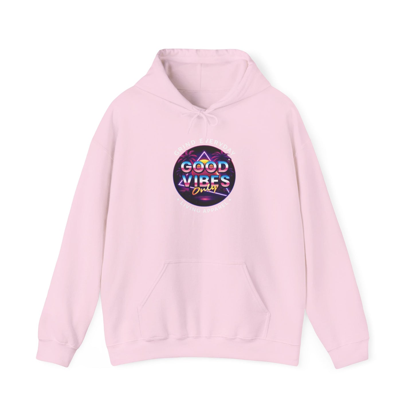 Good Vibes Hoodie – Neon Retro 'Grind Everyday' Graphic Hooded Sweatshirt