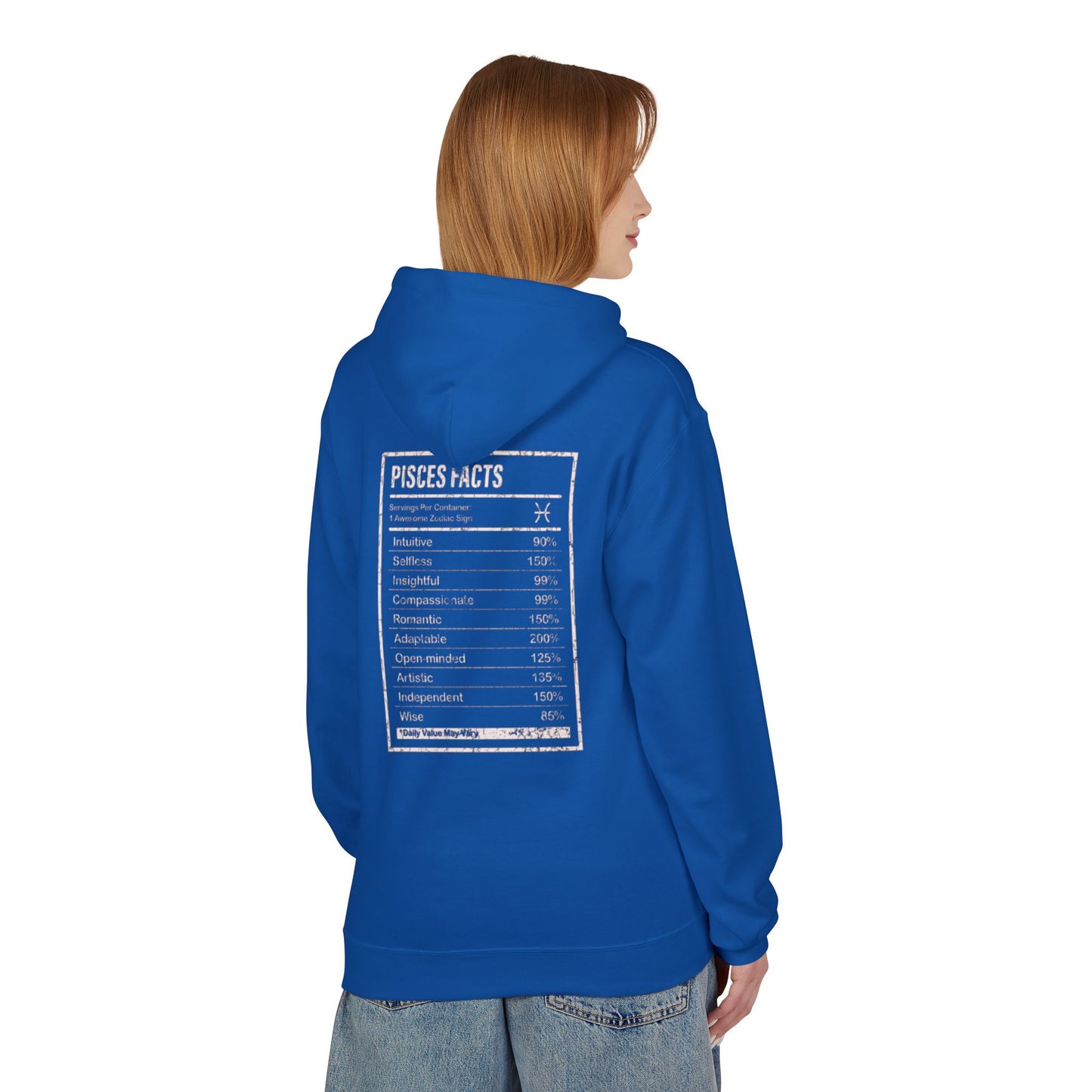 Pisces Zodiac Hoodie — 'Pisces Facts' Astrological Graphic Pullover