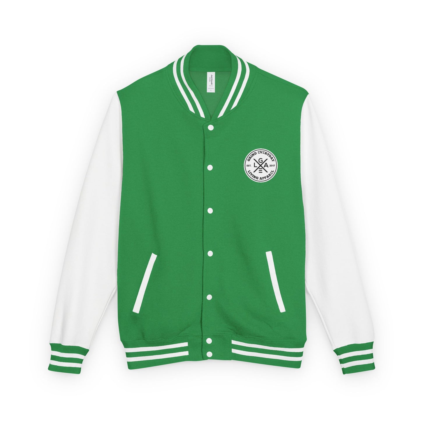 Letterman Jacket — "I Just Need Enough Money" Graphic Varsity Jacket