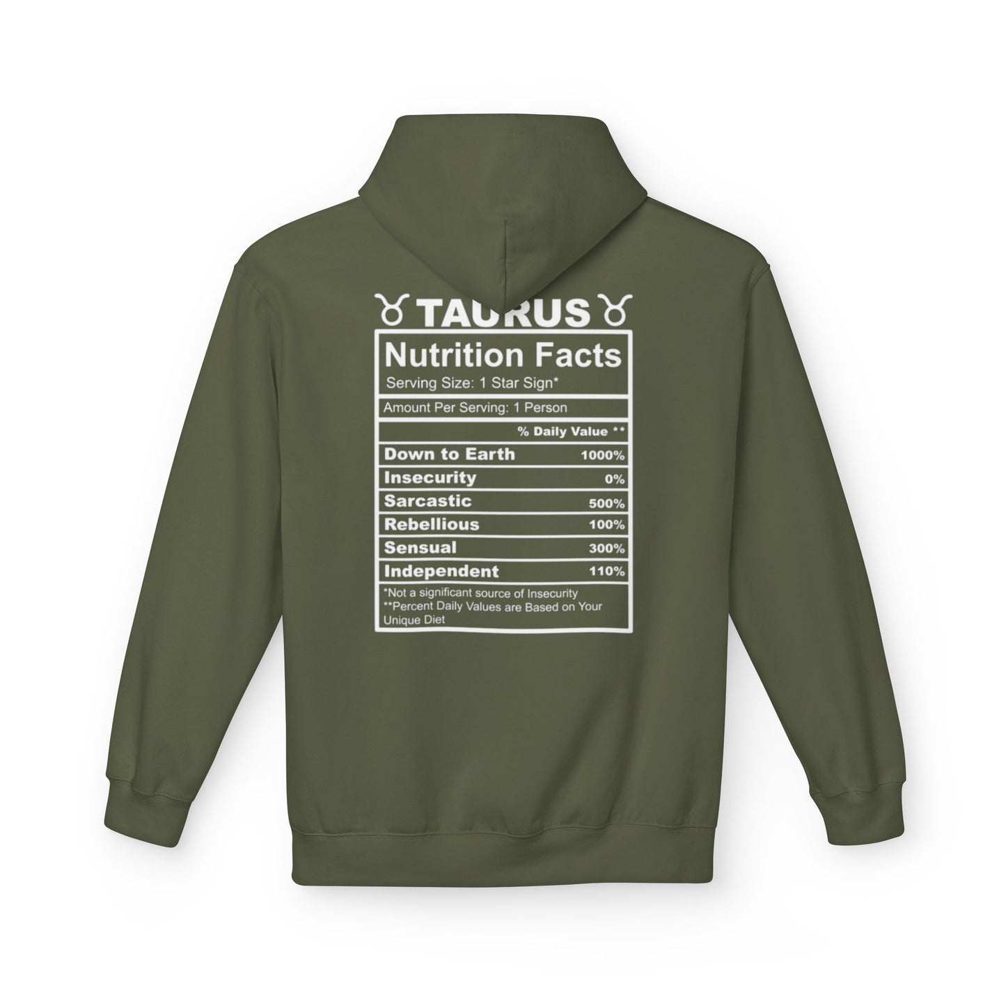 Taurus Zodiac Hoodie — Bull Emblem & Traits Graphic Sweatshirt
