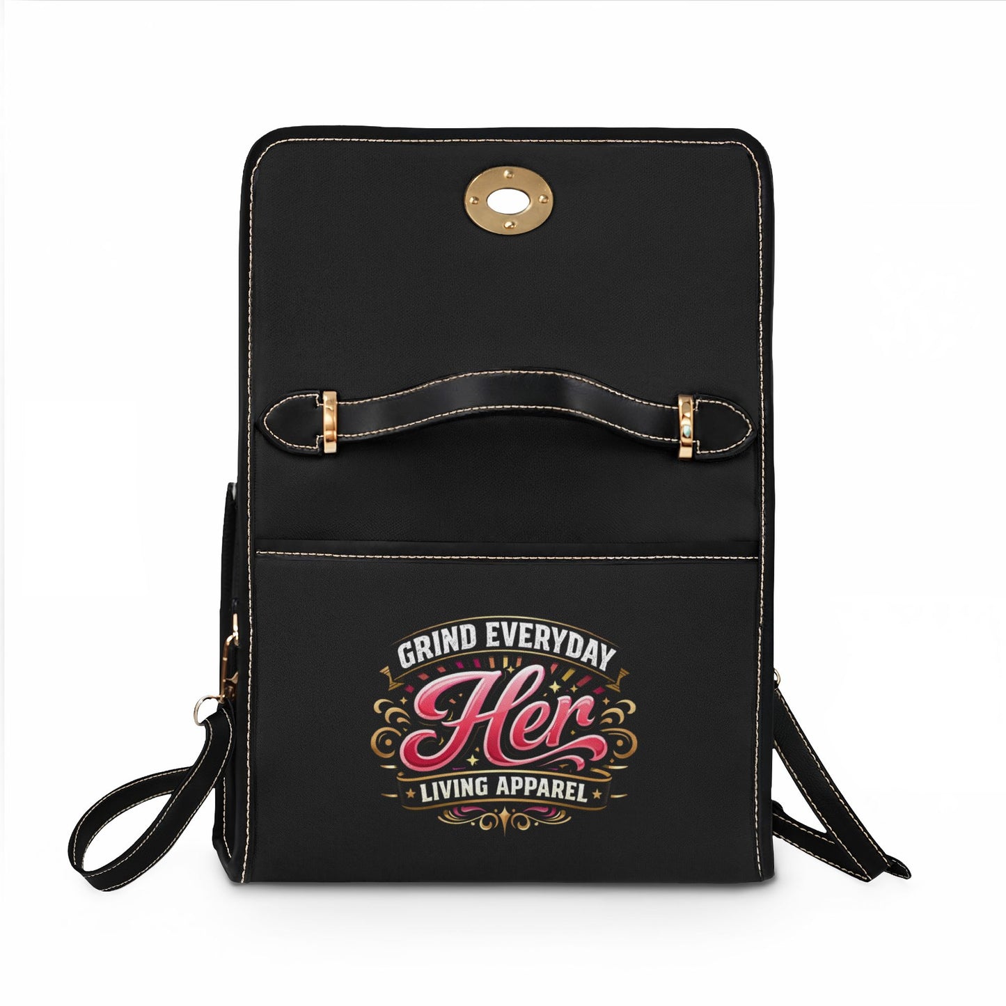 Canvas Bag — 'Grind Everyday Her' Waterproof Satchel for Hustling Women
