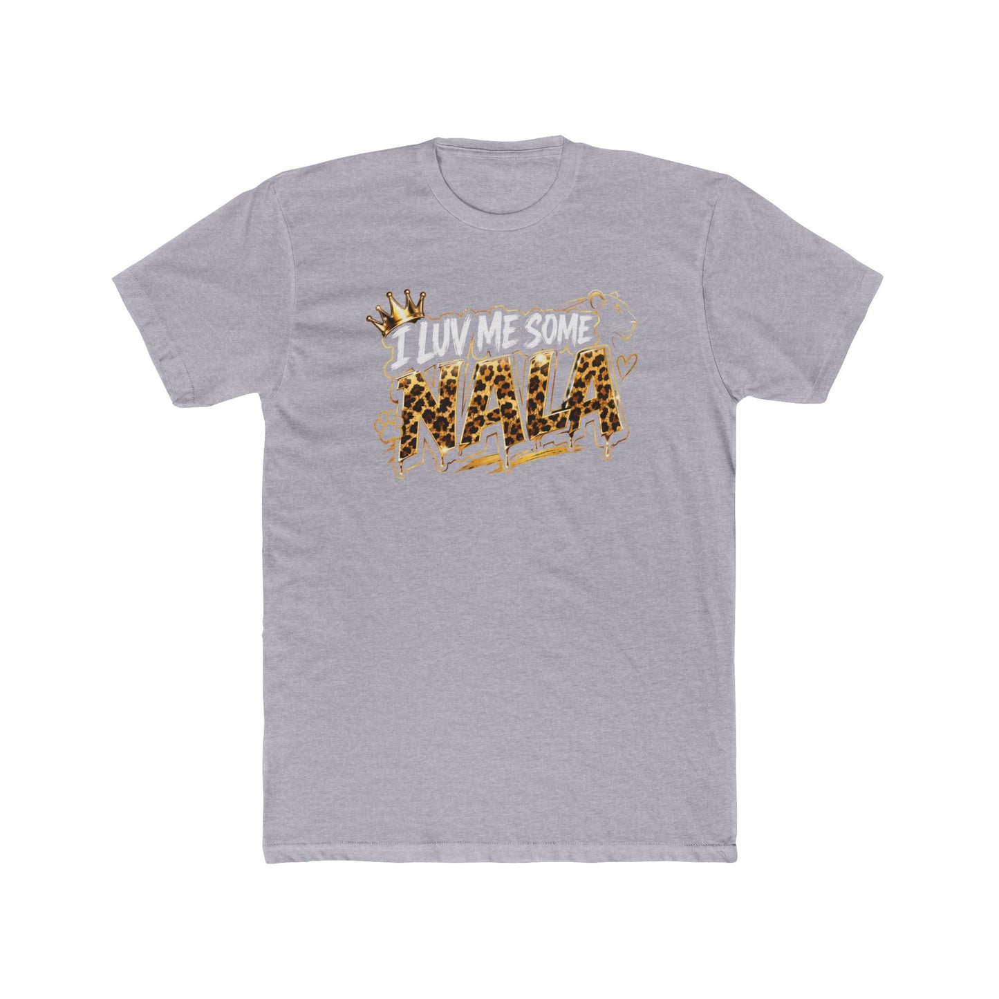 NALA Leopard Print Crown Tee — Personalized Name Graphic T-Shirt