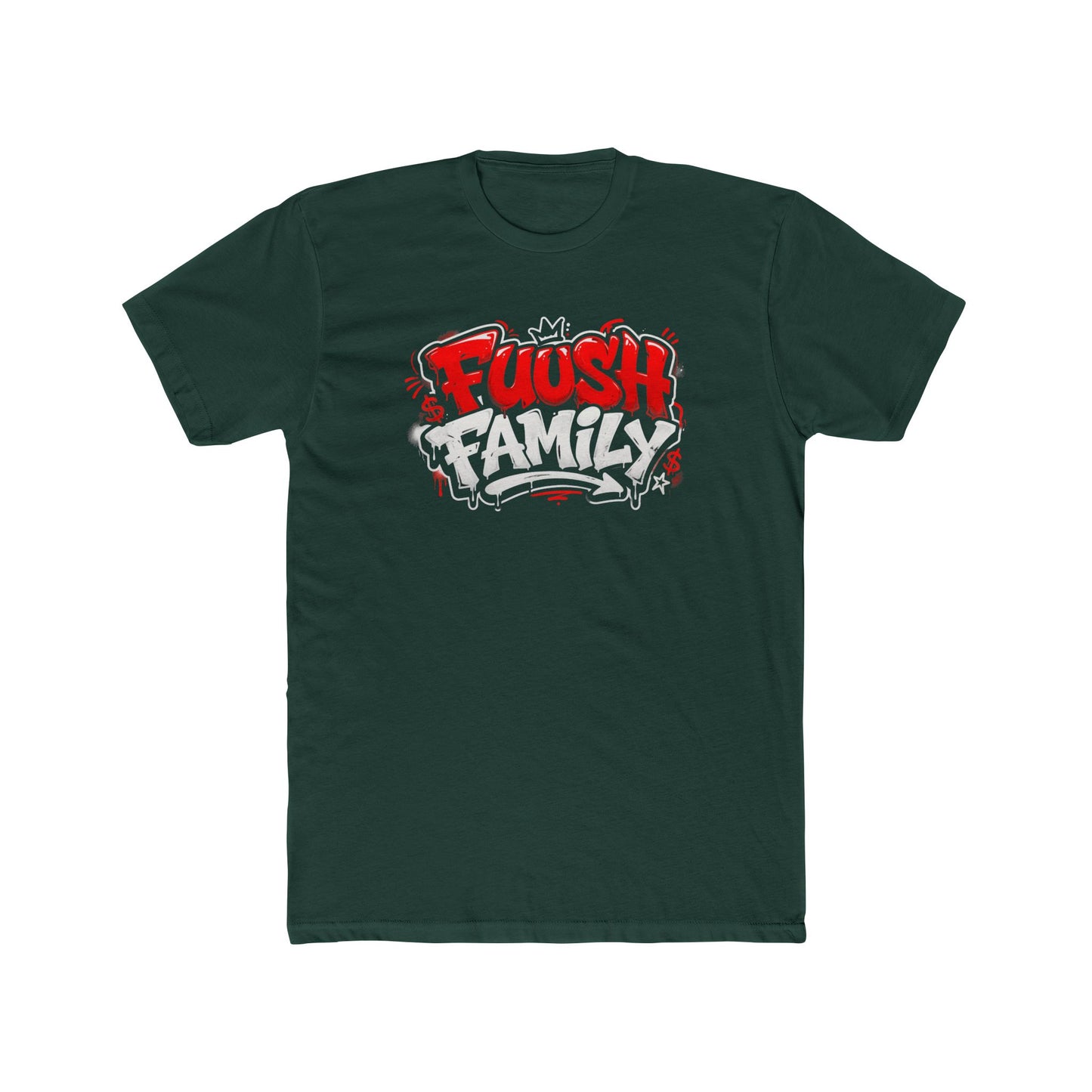 Fuush Family Graphic Tee — Retro Streetwear Crewneck for Fans & Family