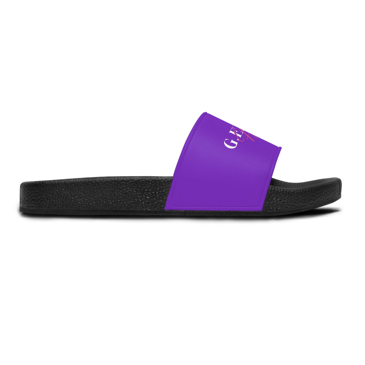 Slide Sandals — 'G.E.L.A' Script Logo Women's Summer Slides