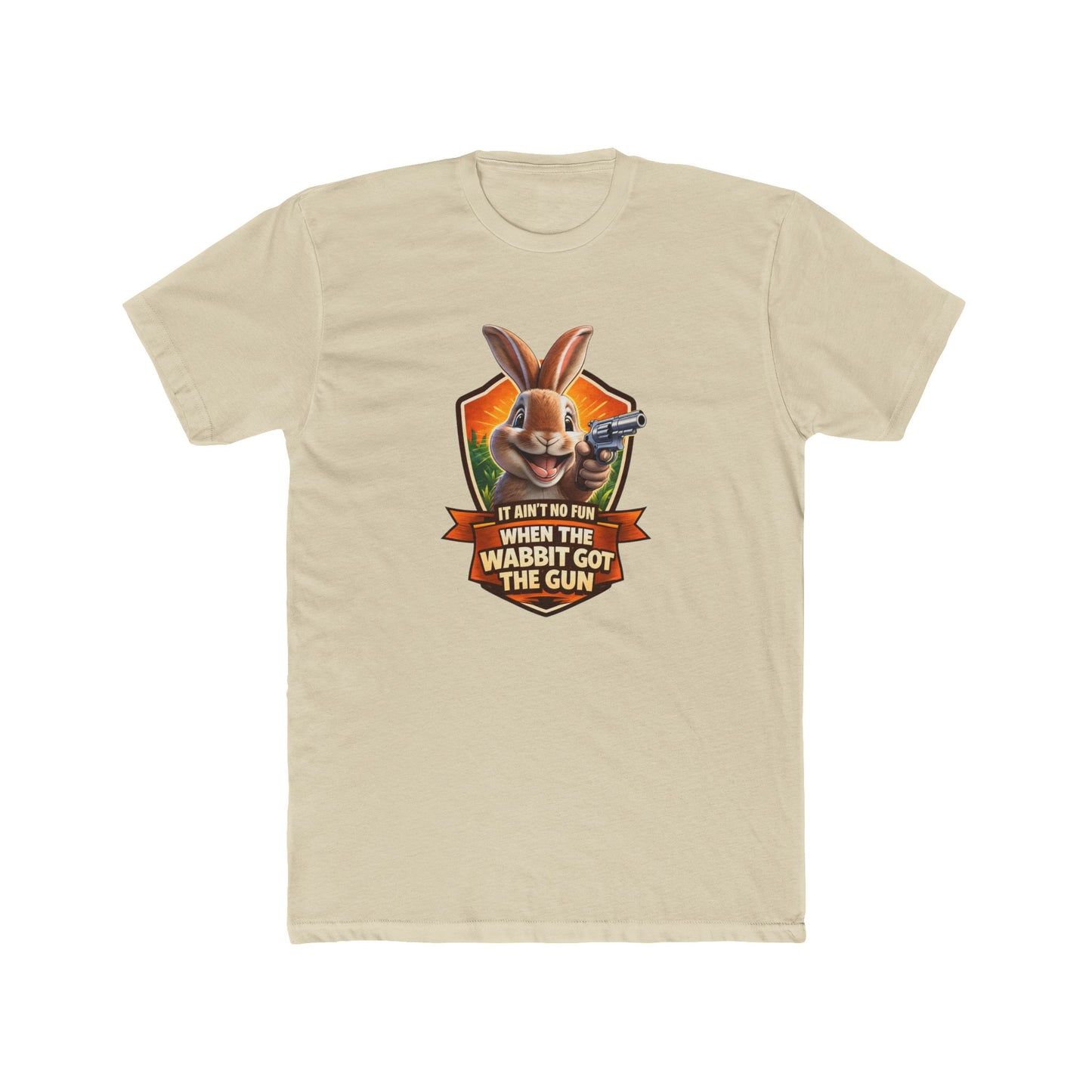 When the Wabbit Got the Gun Tee — Funny Rabbit Graphic T-Shirt
