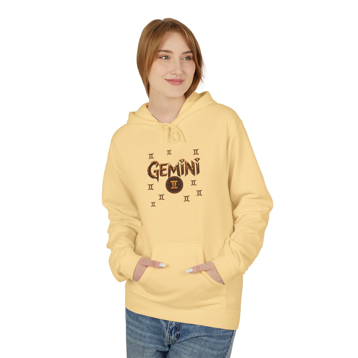 Gemini Zodiac Hoodie — Minimal Astrological Sign Sweatshirt