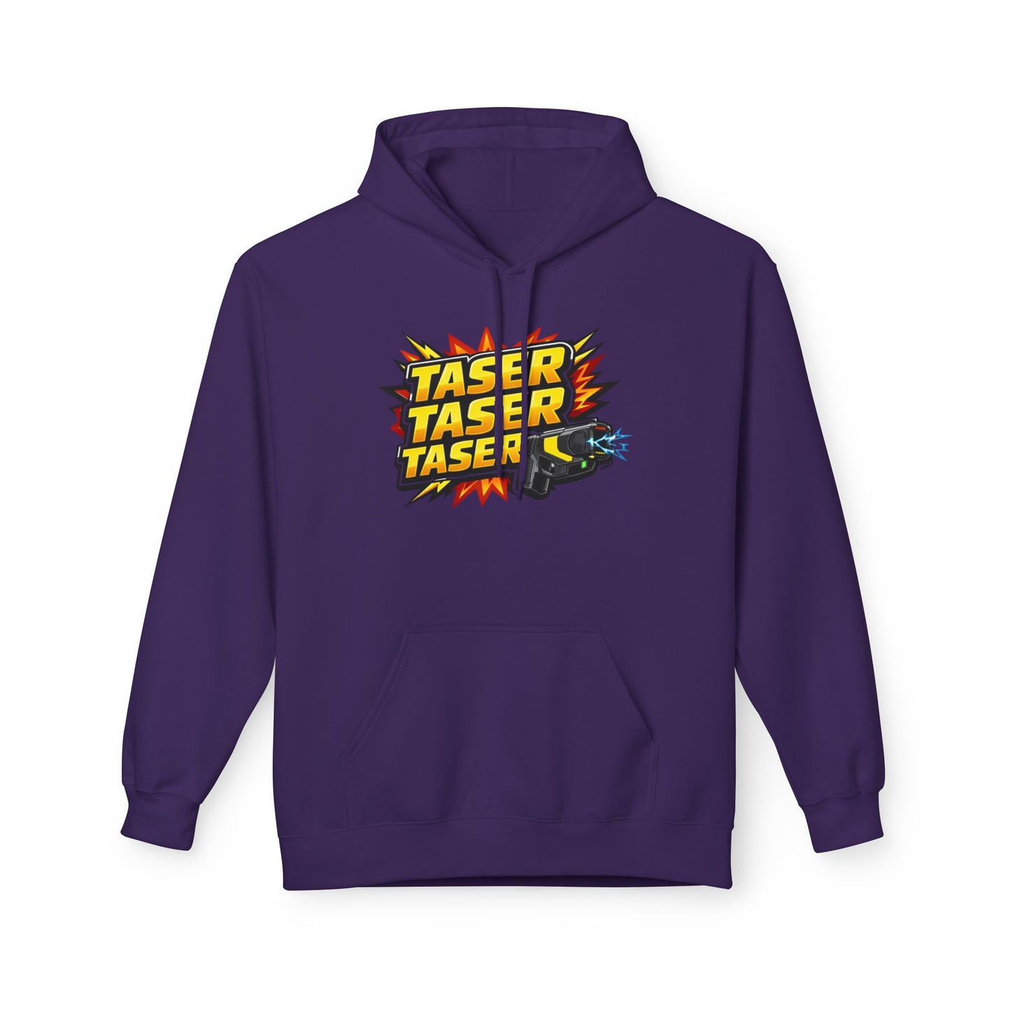 Taser Logo Hoodie — Vintage Yellow Graphic Midweight Pullover