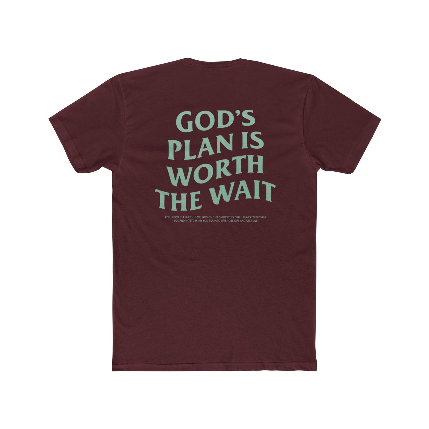Faith Graphic Tee — "God's Plan Is Worth The Wait" Inspirational Christian T-Shirt