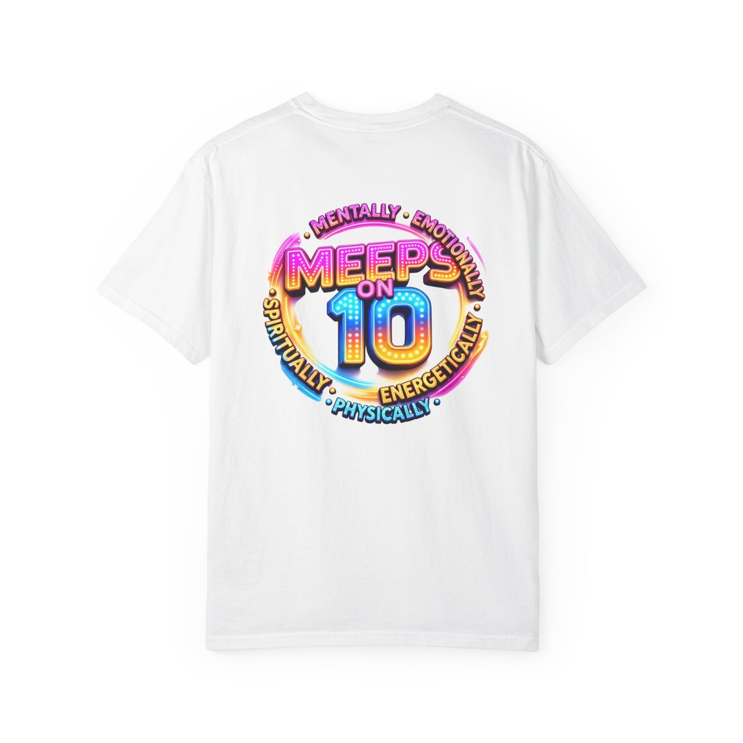 Live Love Laugh Graphic T-Shirt — Colorful Retro Marquee Design