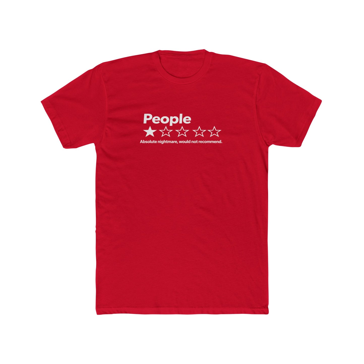 People 2-Star Rating T-Shirt — Funny Sarcastic Review Tee