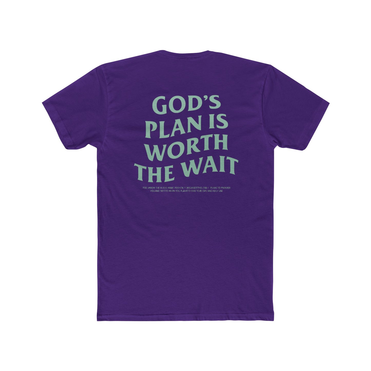 Faith Graphic Tee — "God's Plan Is Worth The Wait" Inspirational Christian T-Shirt