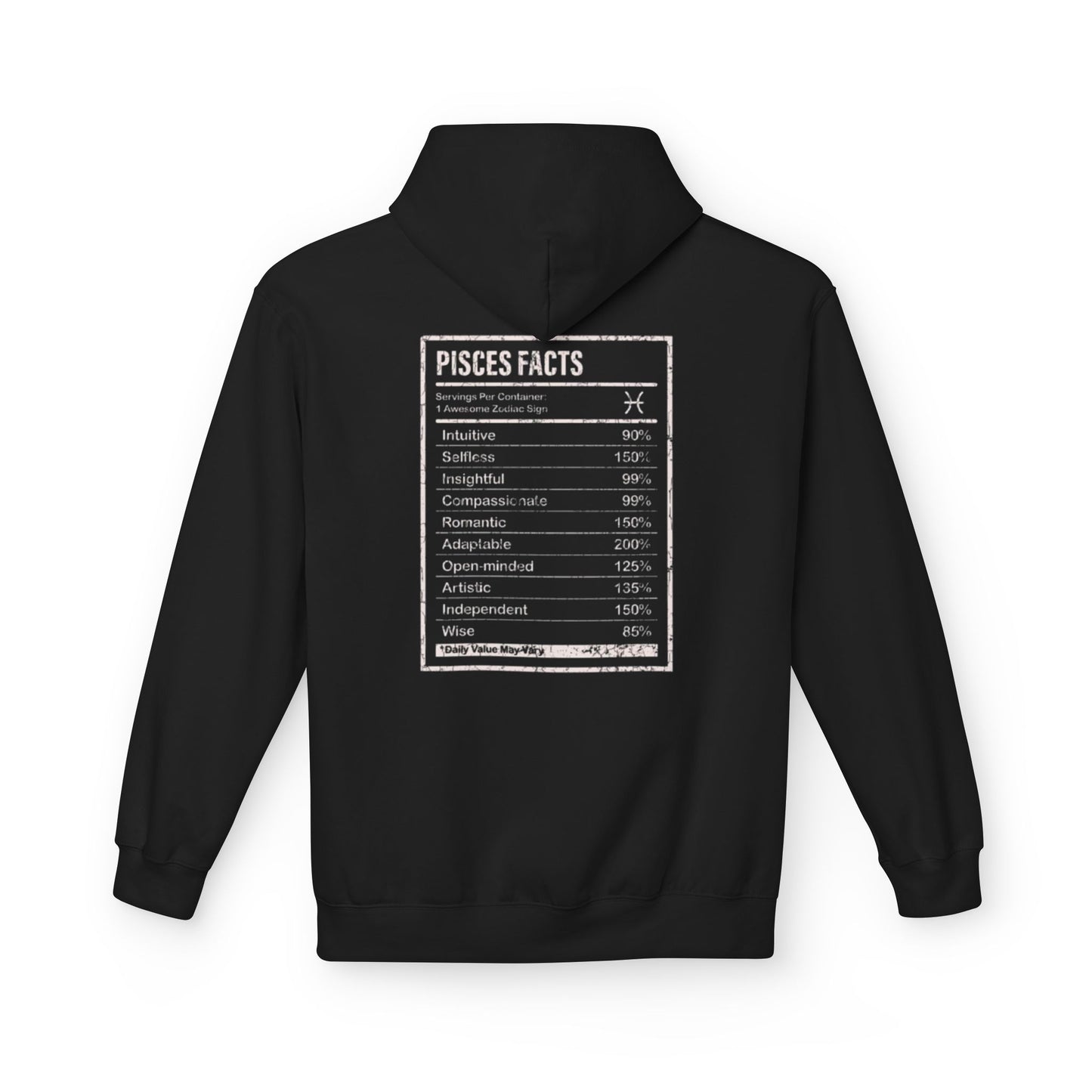 Pisces Zodiac Hoodie — 'Pisces Facts' Astrological Graphic Pullover