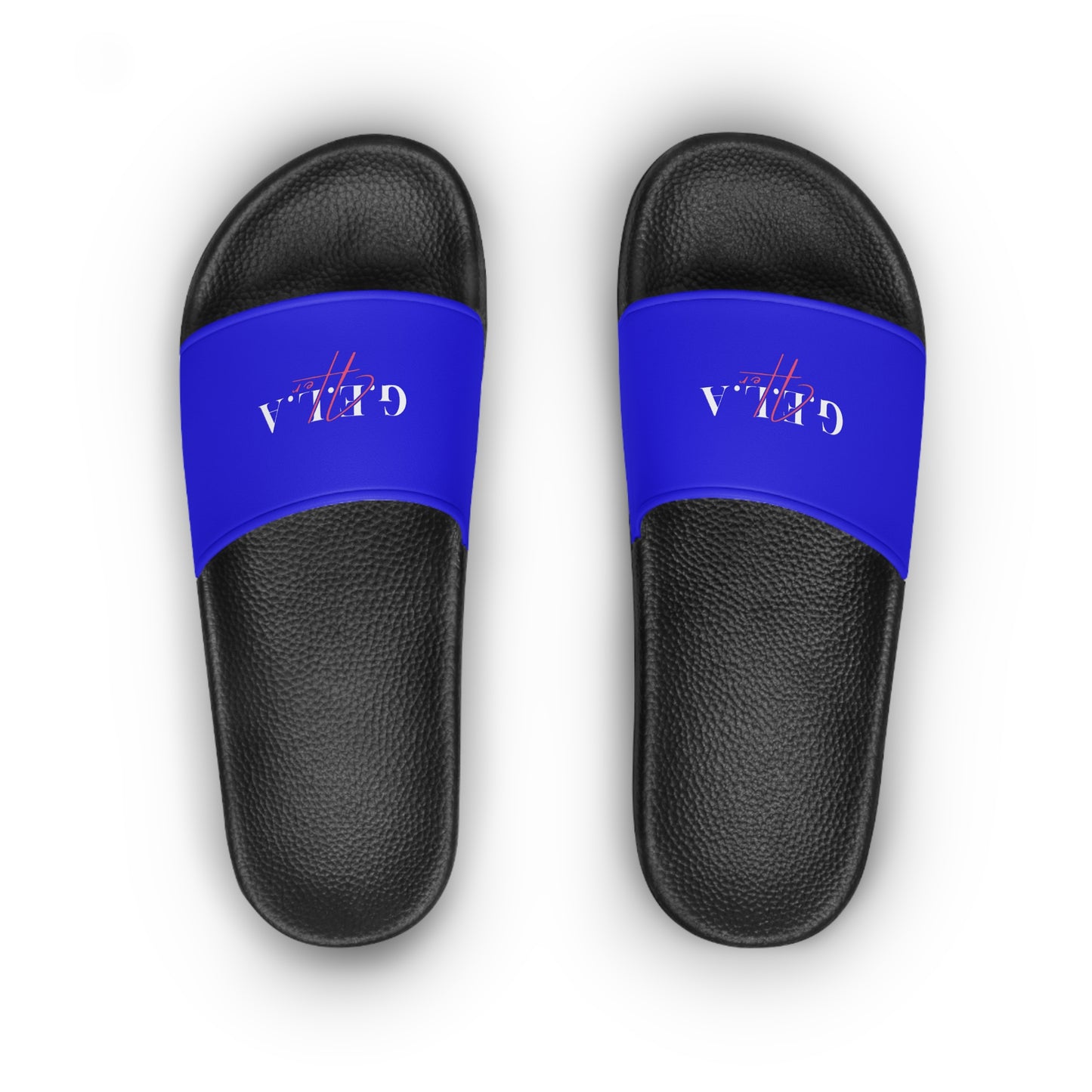 Slide Sandals — 'G.E.L.A' Script Logo Women's Summer Slides