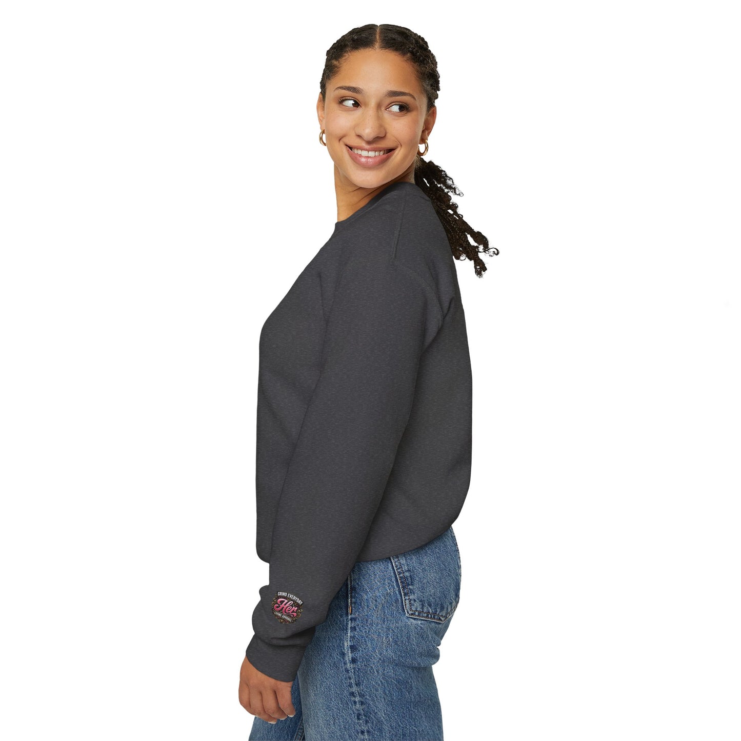 Crewneck Sweatshirt — "God Is On My Side" Faith Script Logo