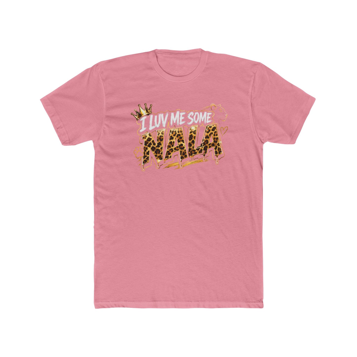 NALA Leopard Print Crown Tee — Personalized Name Graphic T-Shirt