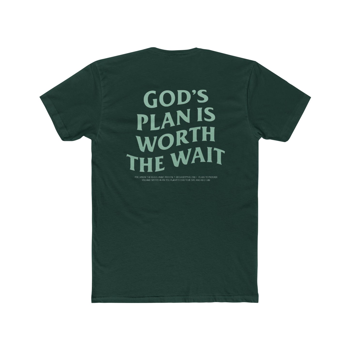 Faith Graphic Tee — "God's Plan Is Worth The Wait" Inspirational Christian T-Shirt