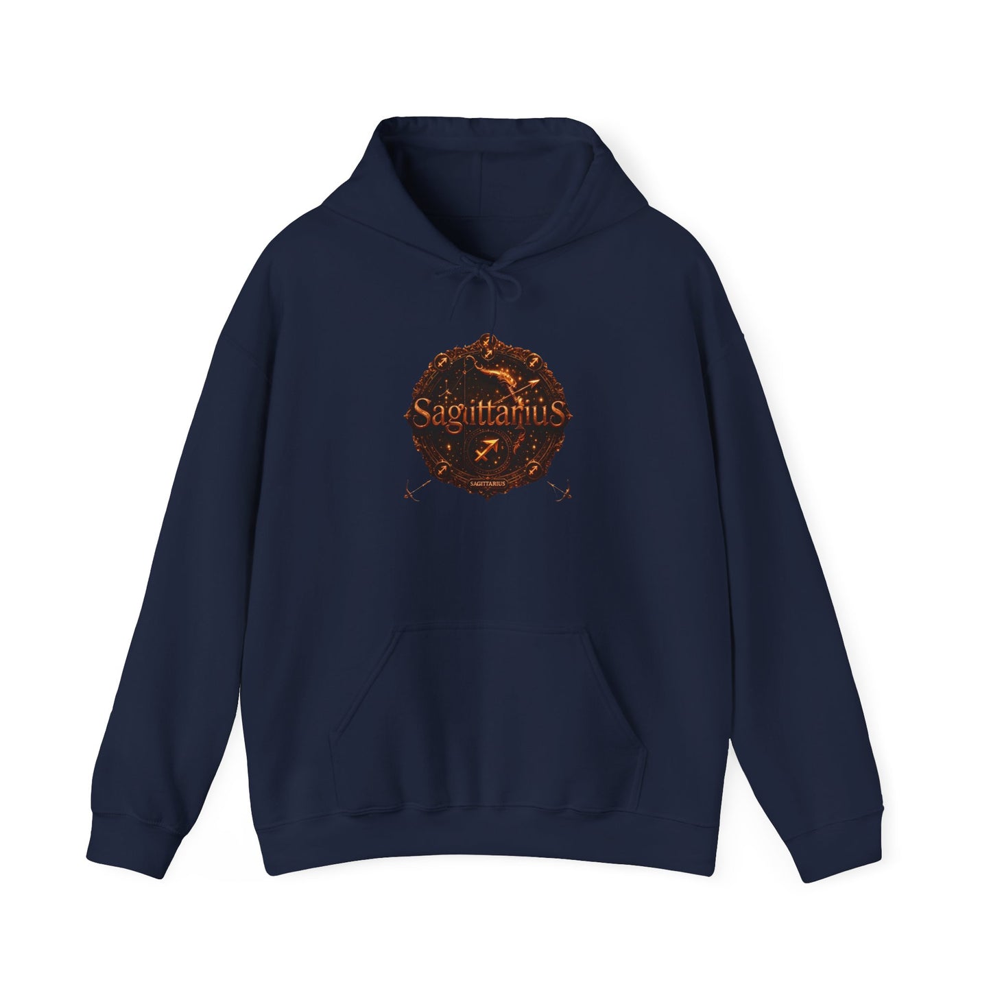 Sagittarius Zodiac Hoodie – Astrology Archer Graphic Sweatshirt with 'Top 10 Traits of Sagittarius' Back Print
