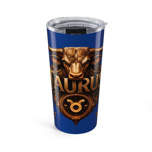 Taurus Zodiac 20oz Tumbler — Bull Constellation Stainless Travel Mug