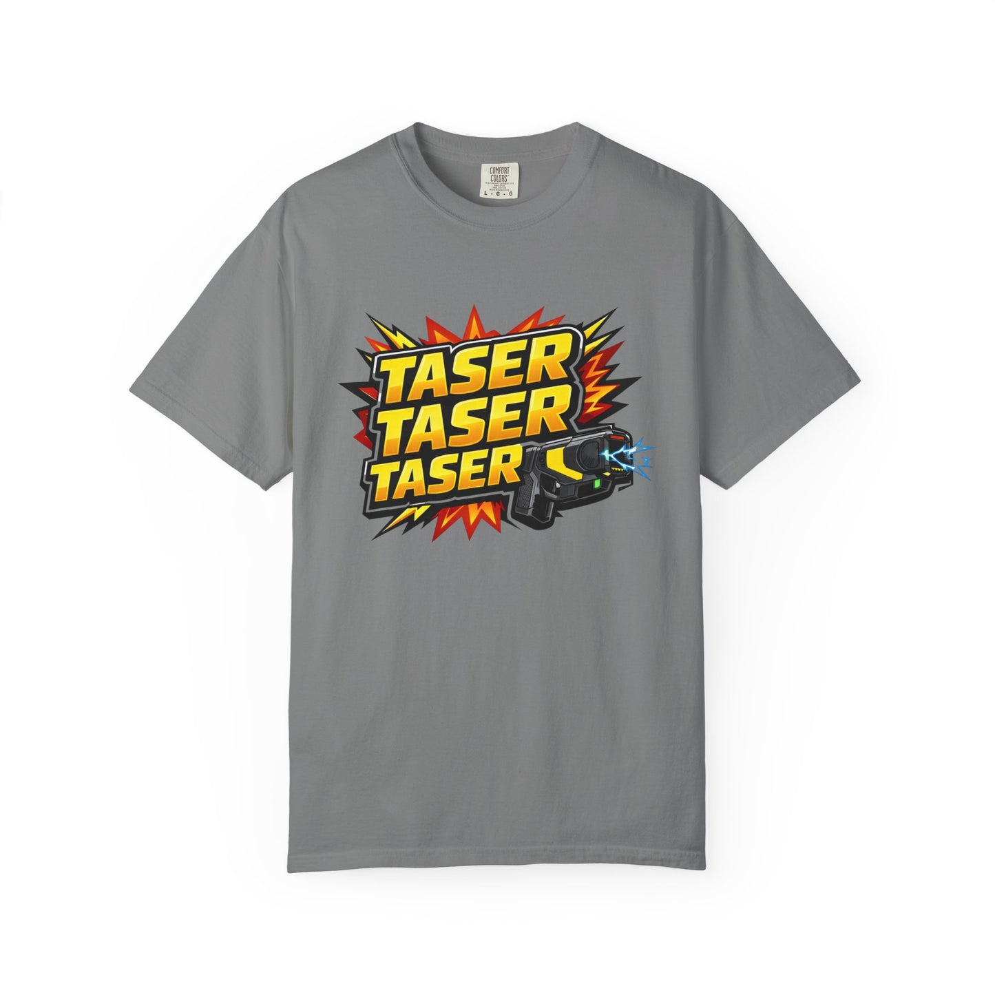 Taser Graphic T-Shirt — Retro Safety Device Design