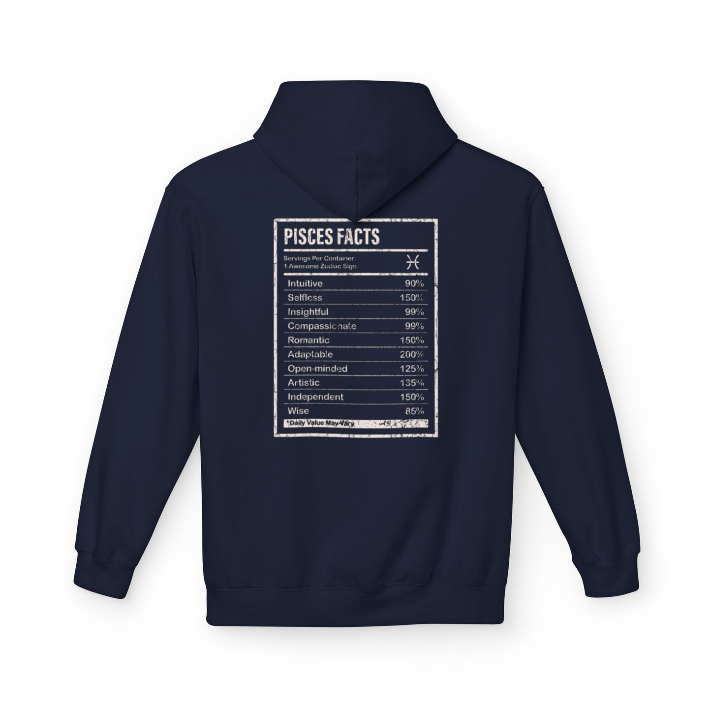 Pisces Zodiac Hoodie — 'Pisces Facts' Astrological Graphic Pullover
