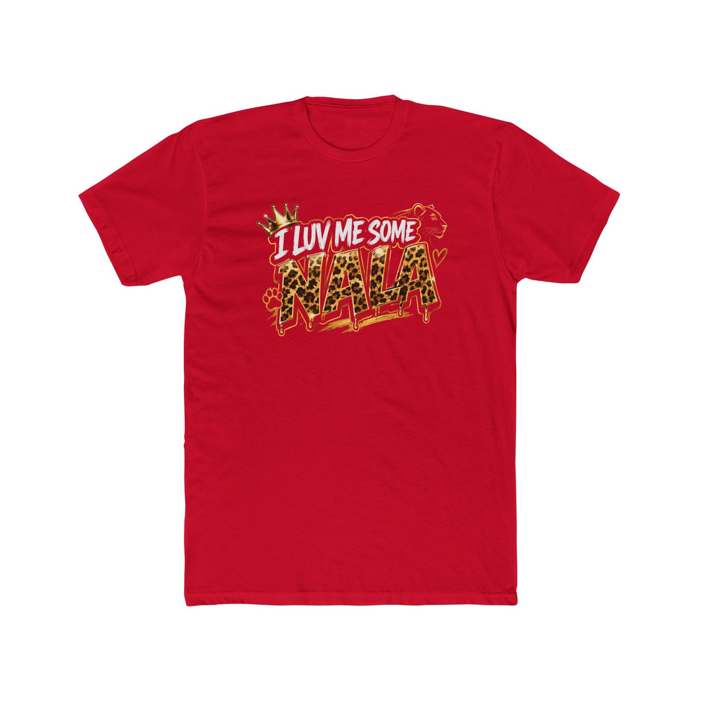 NALA Leopard Print Crown Tee — Personalized Name Graphic T-Shirt