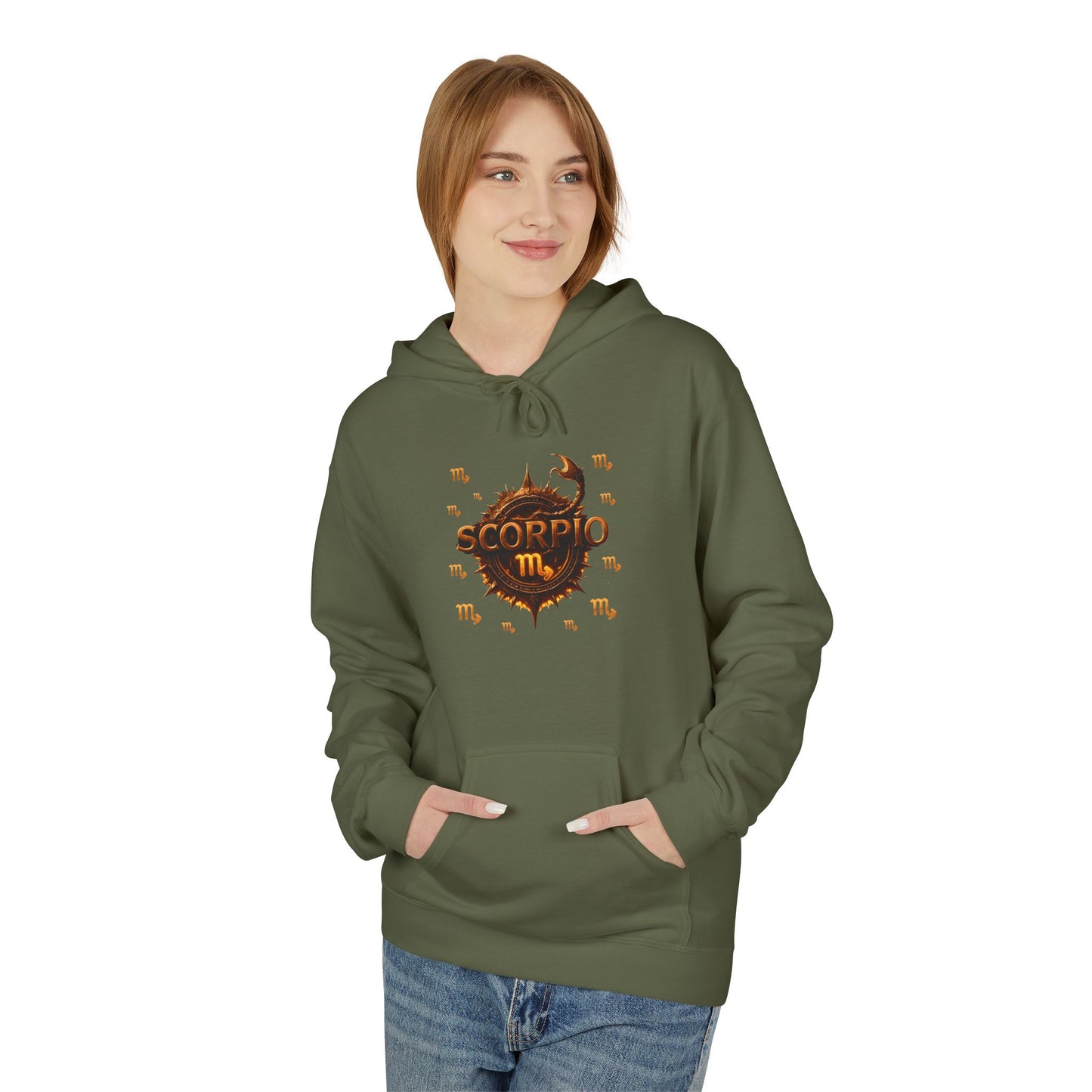Scorpio Hoodie — Zodiac Scorpion Graphic with 'Scorpio Nutrition Facts' Back Print