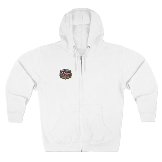 F*ck Cancer Zip Hoodie — Bold Breast Cancer Awareness Support Hoodie