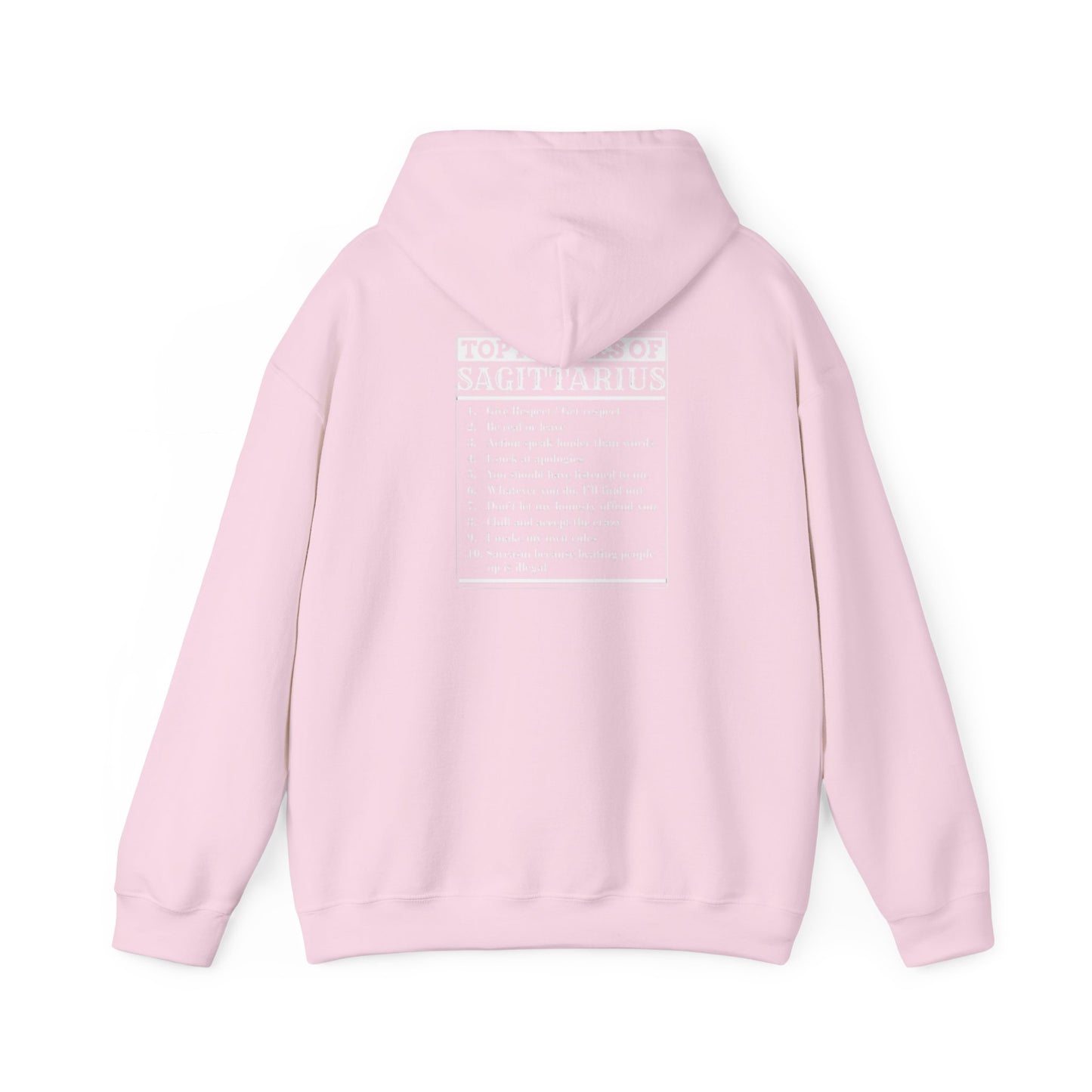 Sagittarius Zodiac Hoodie – Astrology Archer Graphic Sweatshirt with 'Top 10 Traits of Sagittarius' Back Print