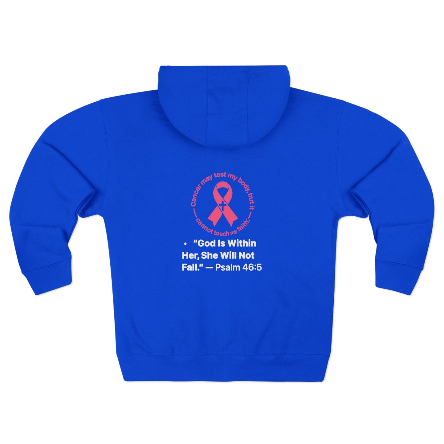 Zip Hoodie — Pink Ribbon Cancer Awareness Support Hoodie