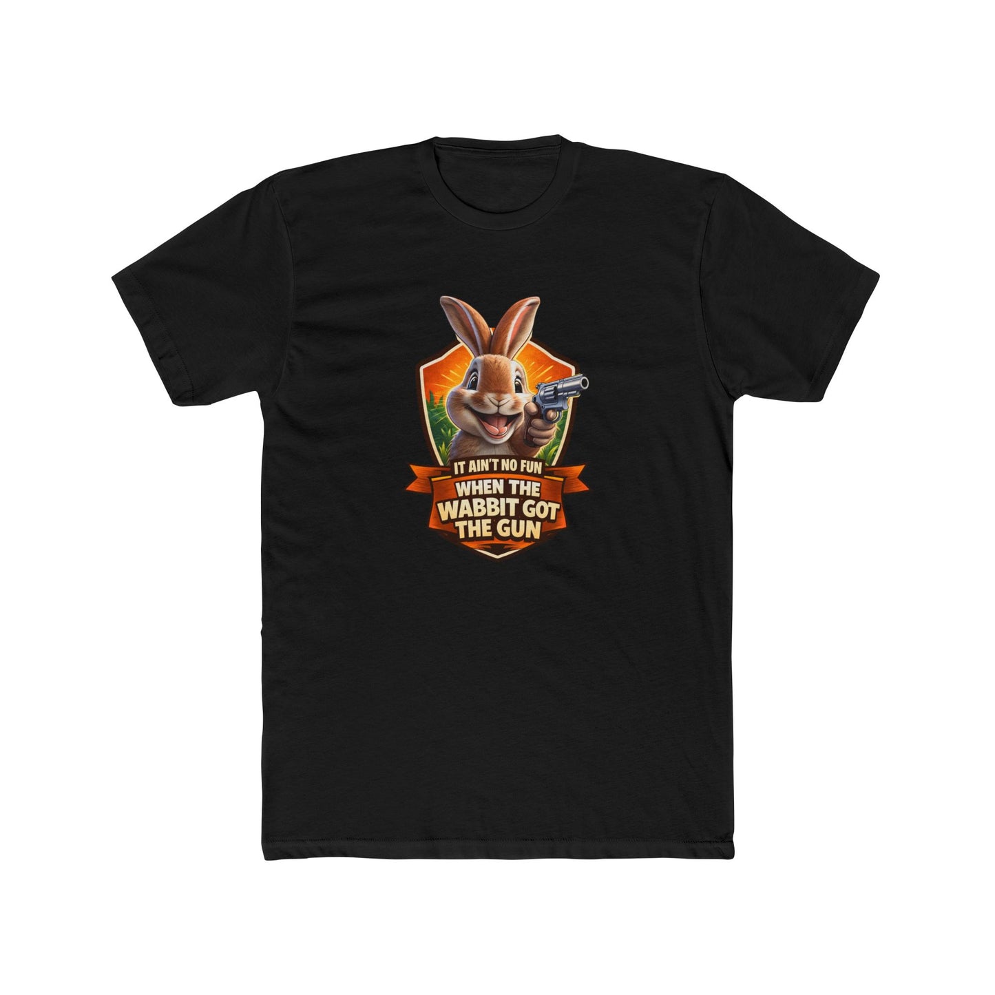 When the Wabbit Got the Gun Tee — Funny Rabbit Graphic T-Shirt