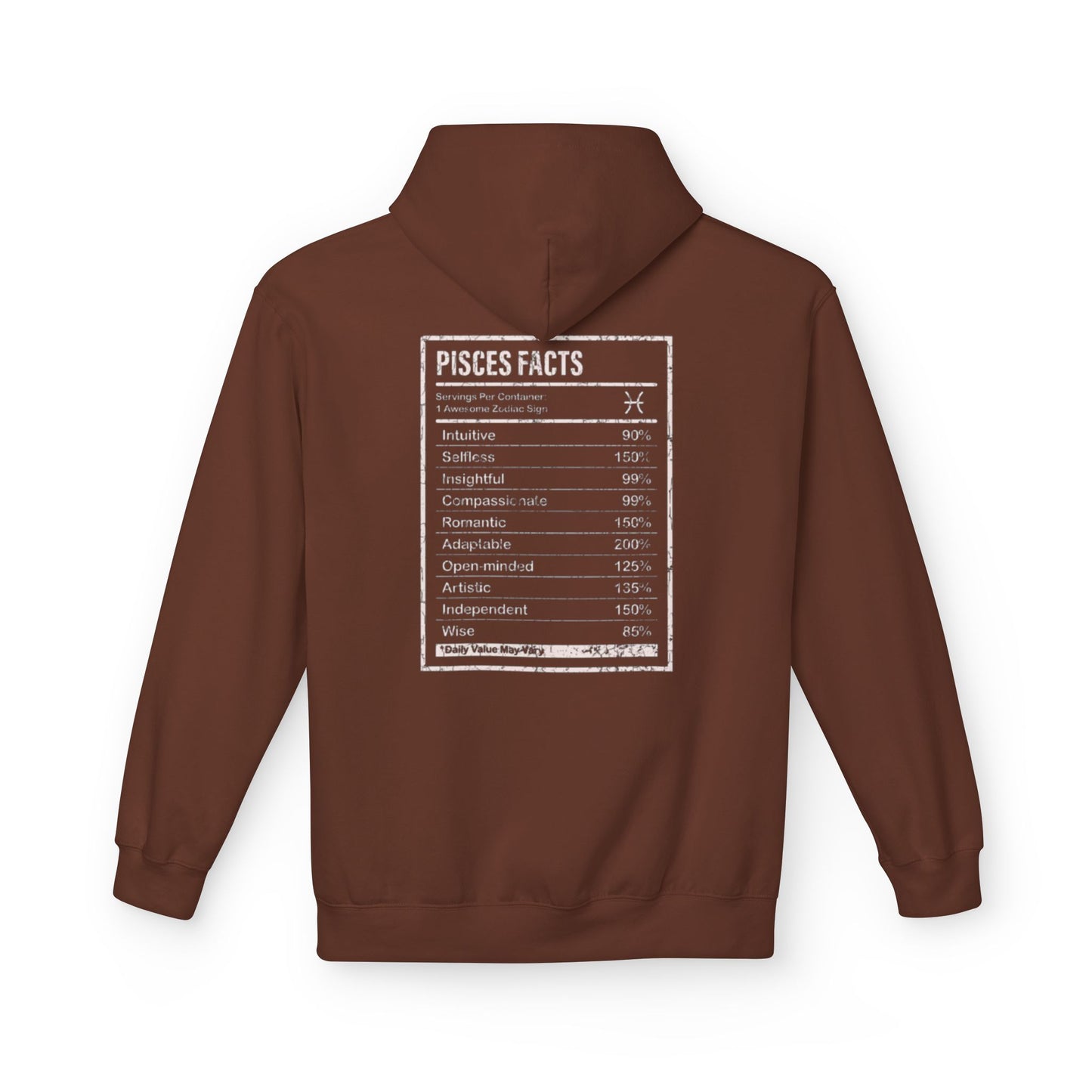 Pisces Zodiac Hoodie — 'Pisces Facts' Astrological Graphic Pullover