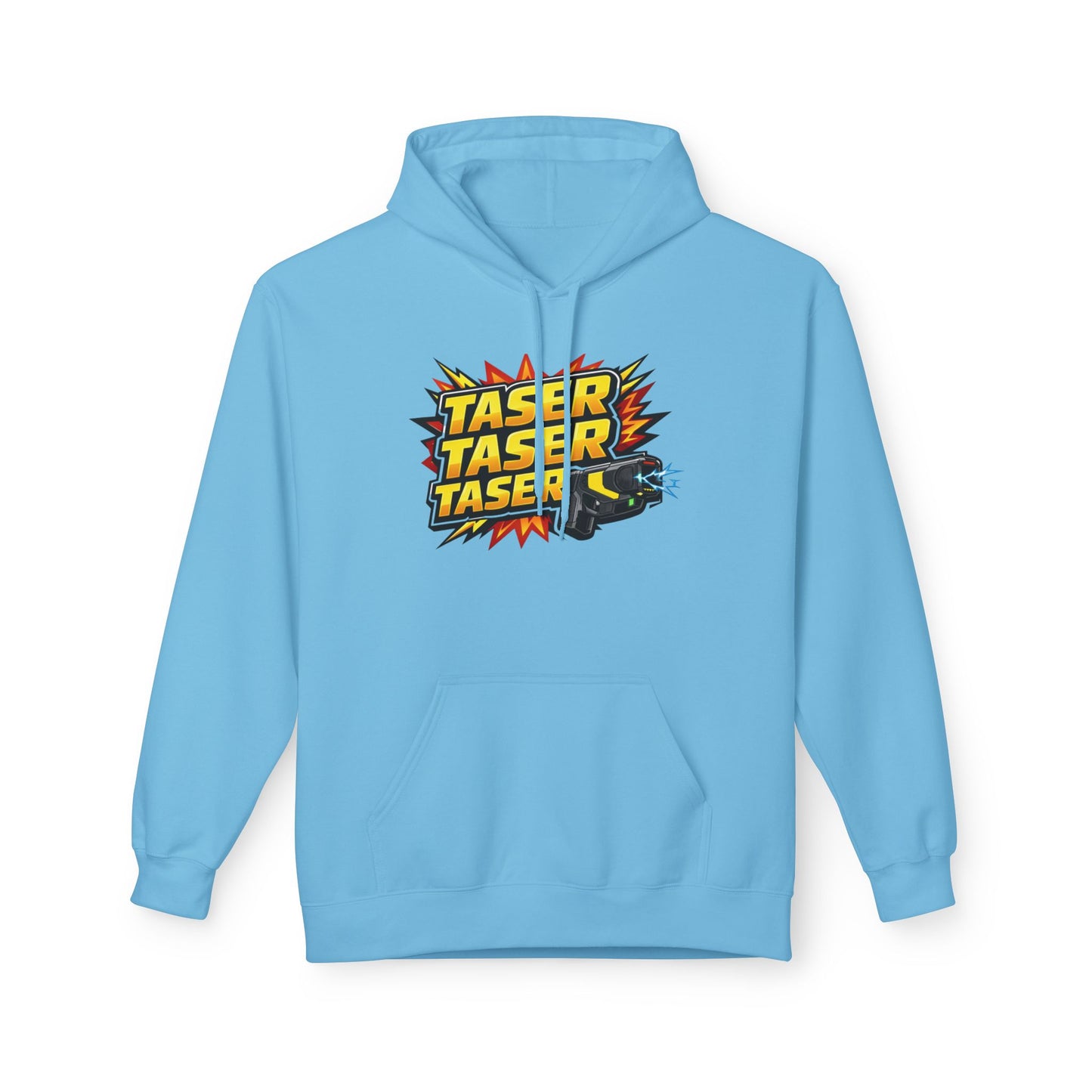 Taser Logo Hoodie — Vintage Yellow Graphic Midweight Pullover