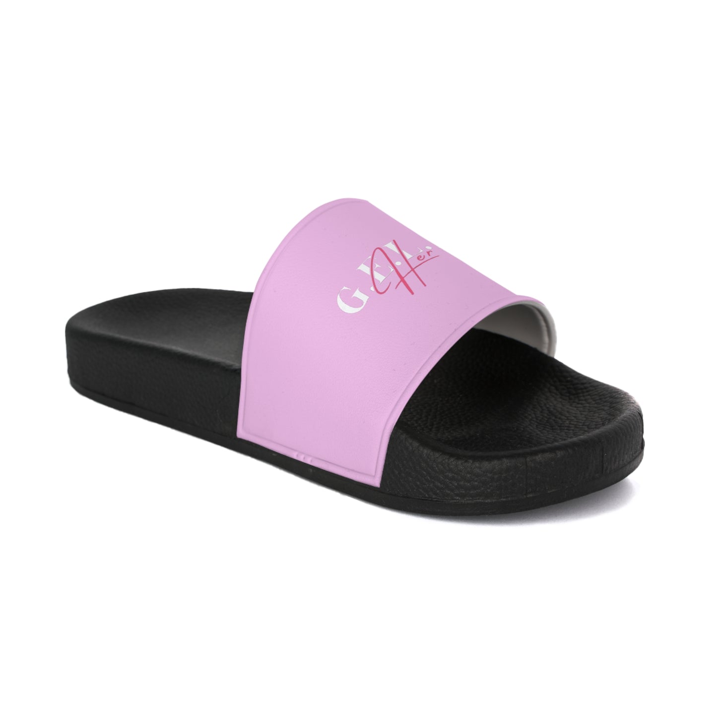 Slide Sandals — 'G.E.L.A' Script Logo Women's Summer Slides