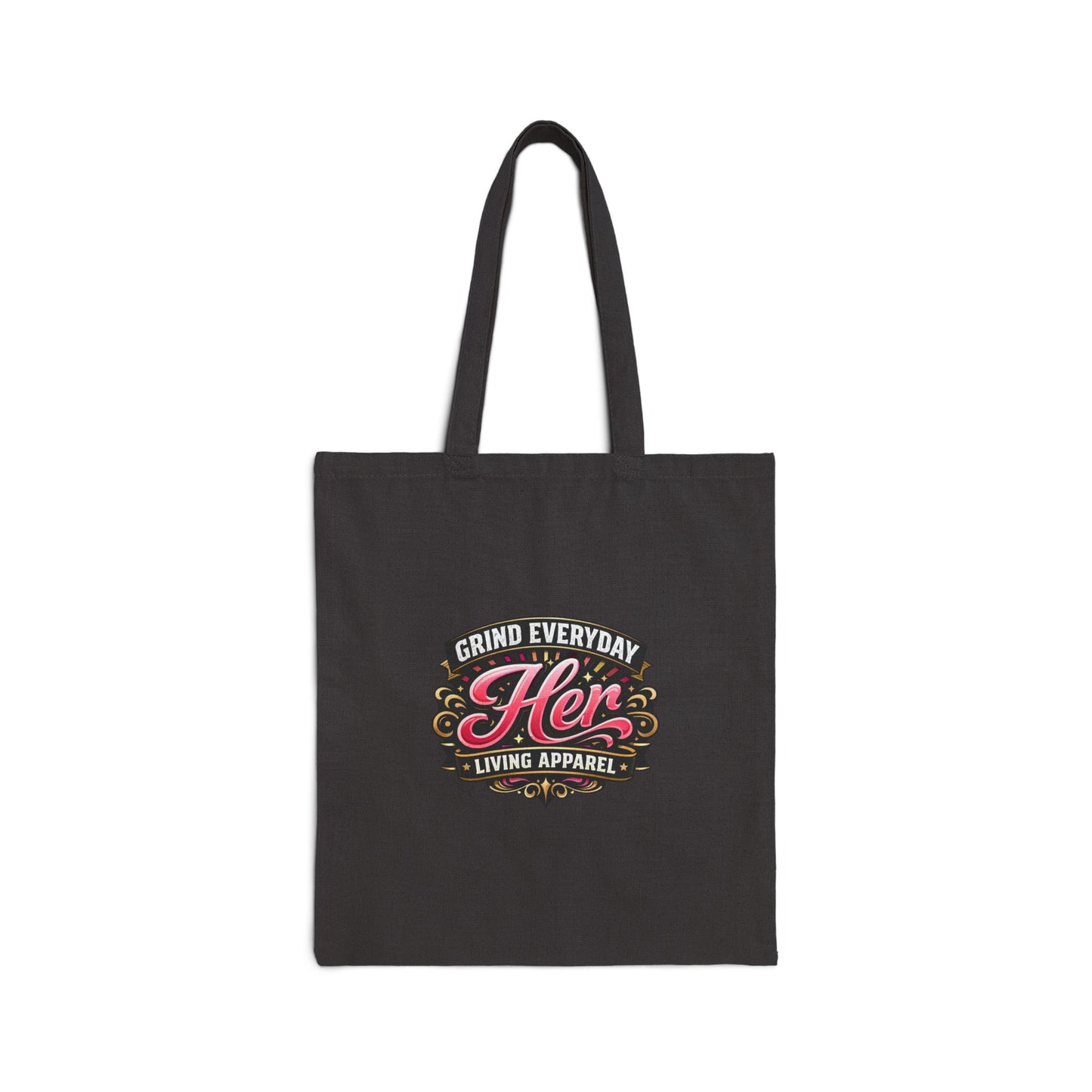 Tote Bag — "Grind Everyday Her" Vintage Logo Cotton Canvas Tote