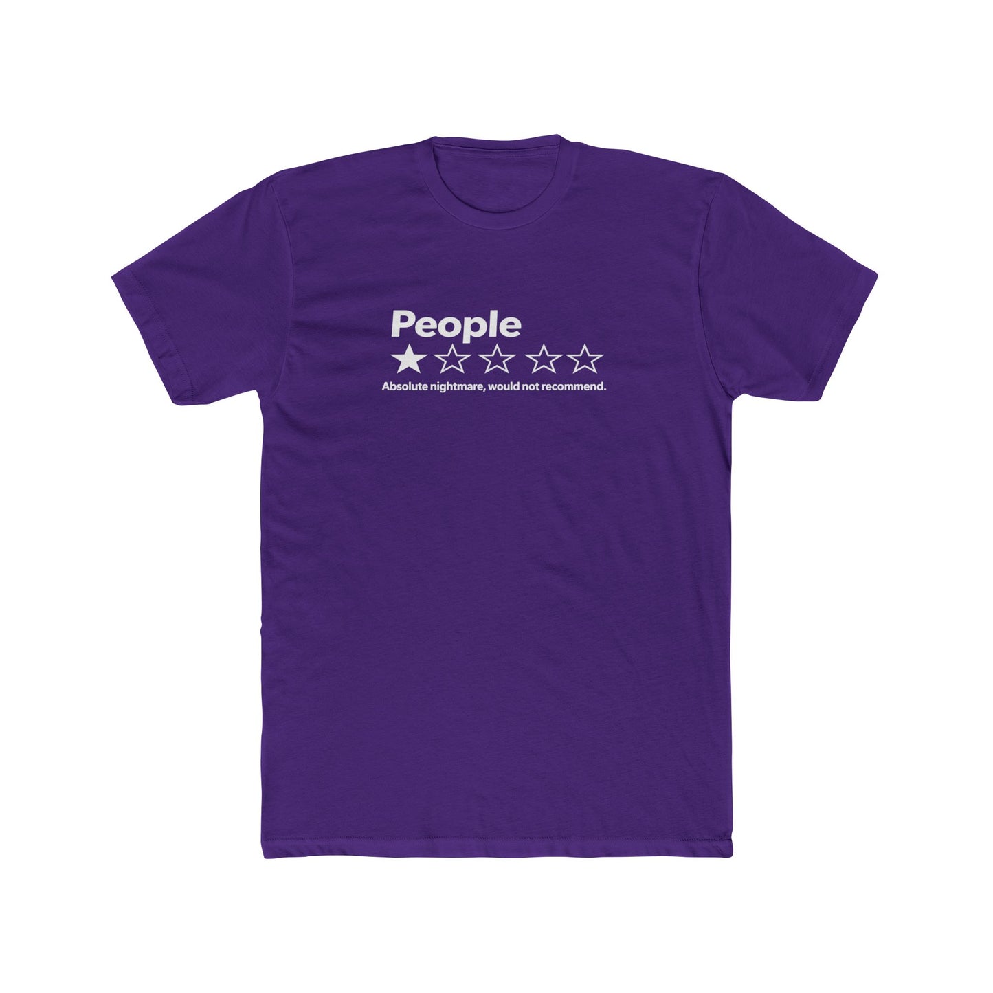 People 2-Star Rating T-Shirt — Funny Sarcastic Review Tee