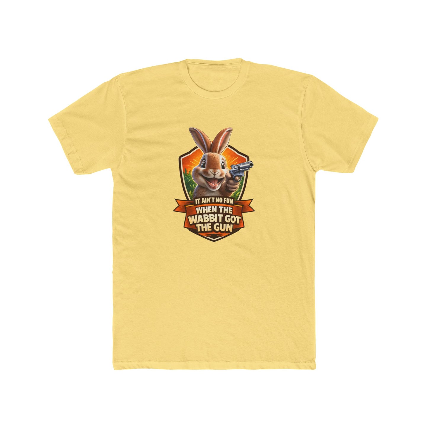 When the Wabbit Got the Gun Tee — Funny Rabbit Graphic T-Shirt