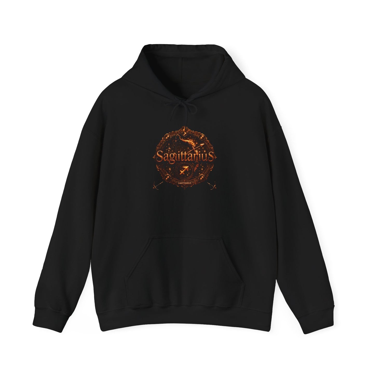 Sagittarius Zodiac Hoodie – Astrology Archer Graphic Sweatshirt with 'Top 10 Traits of Sagittarius' Back Print
