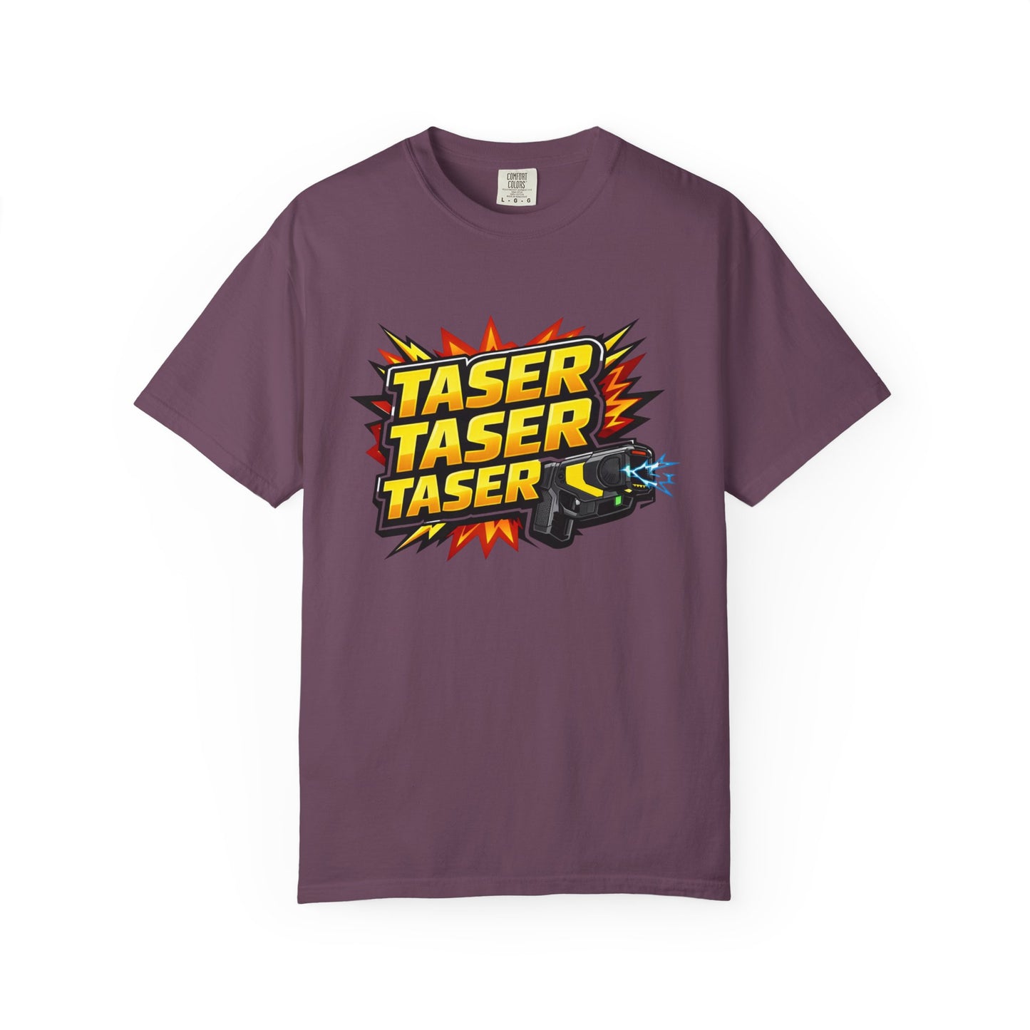 Taser Graphic T-Shirt — Retro Safety Device Design