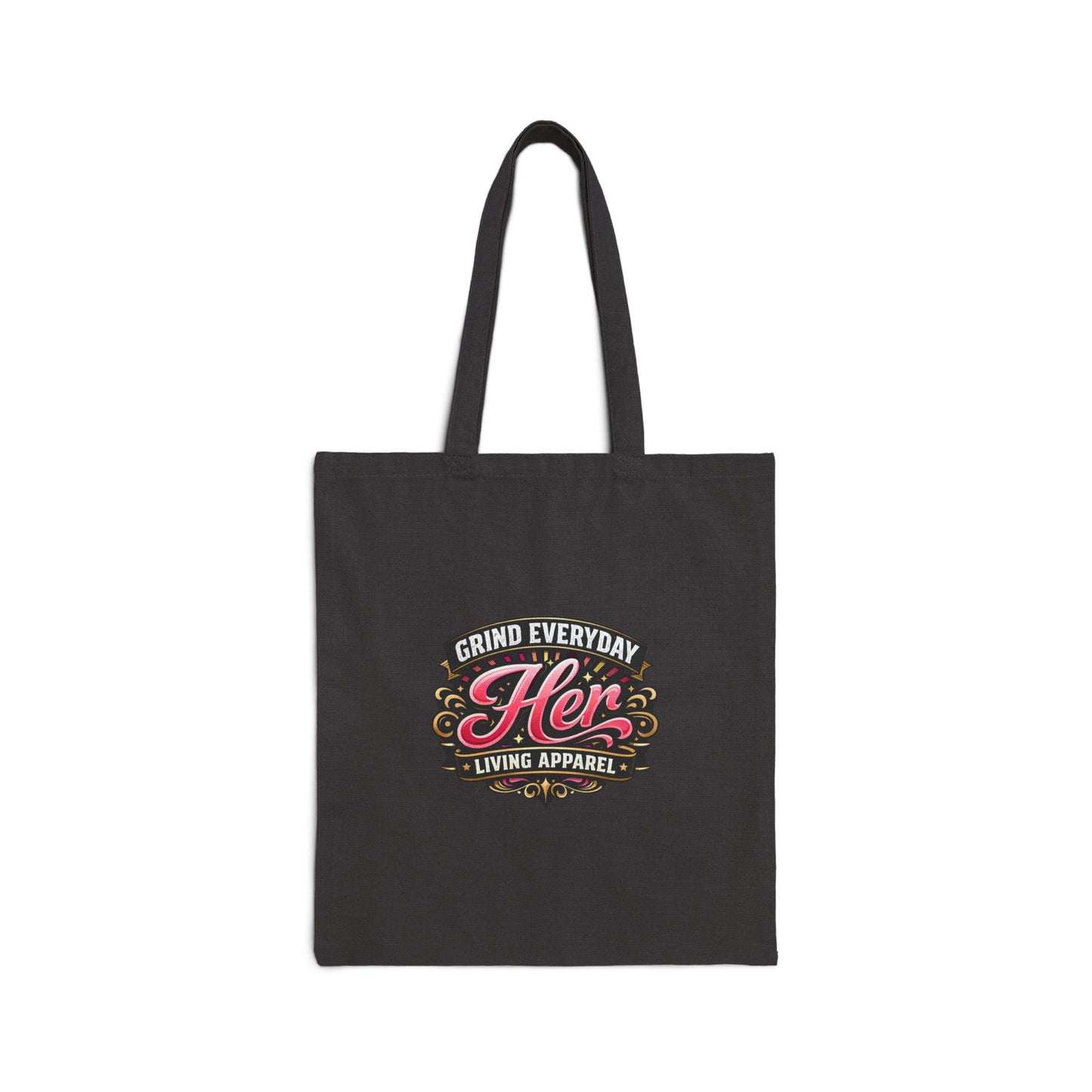 Tote Bag — "Grind Everyday Her" Vintage Logo Cotton Canvas Tote
