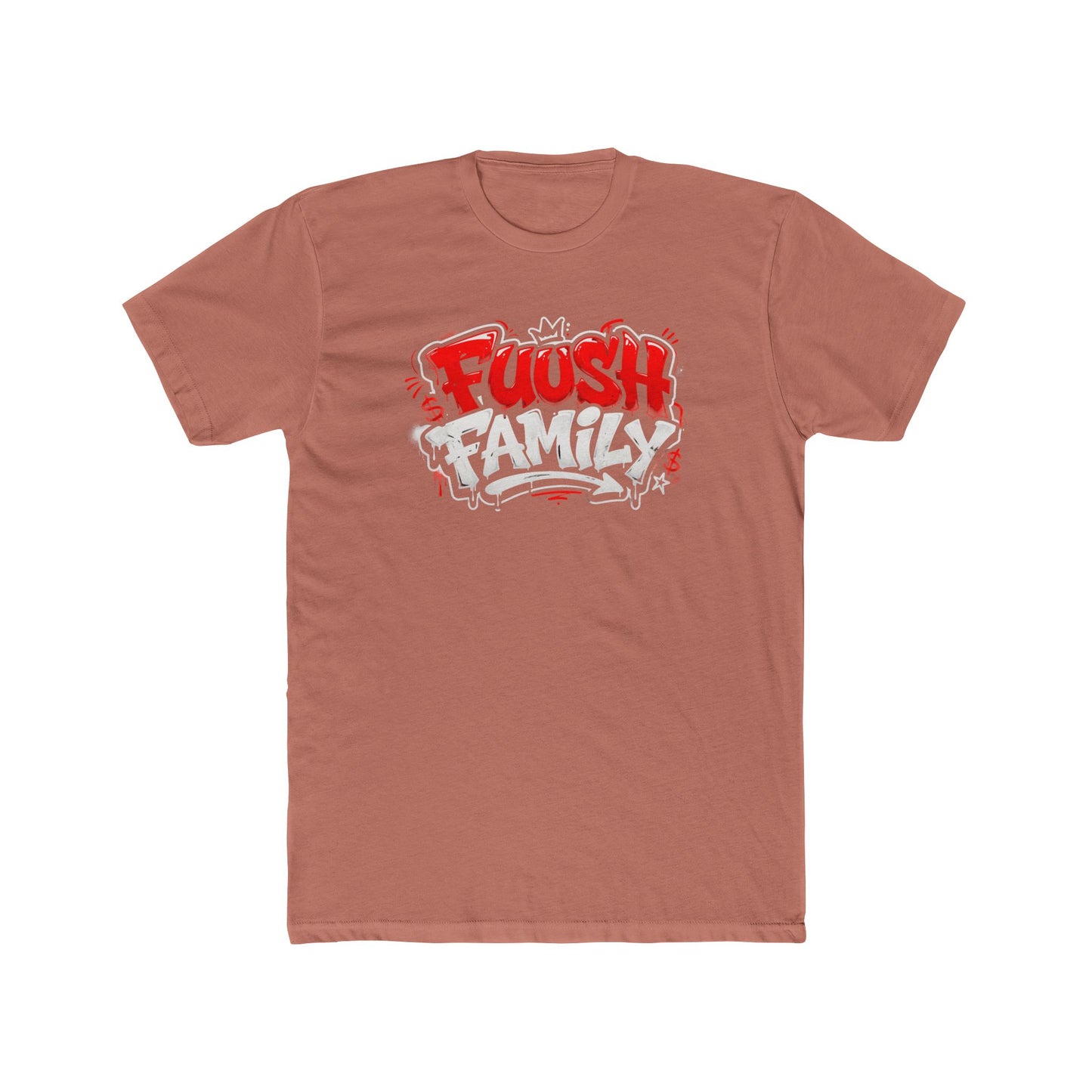 Fuush Family Graphic Tee — Retro Streetwear Crewneck for Fans & Family