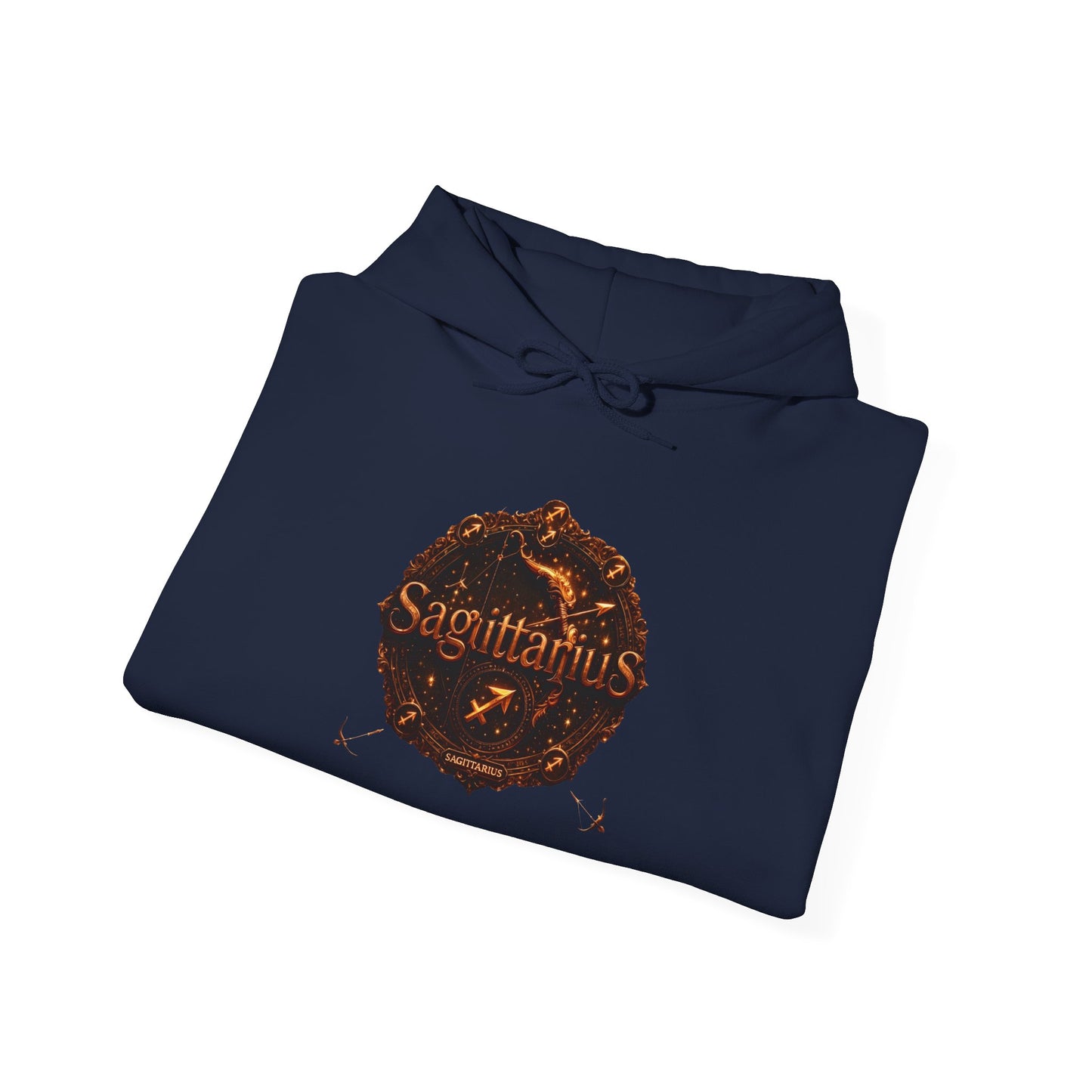Sagittarius Zodiac Hoodie – Astrology Archer Graphic Sweatshirt with 'Top 10 Traits of Sagittarius' Back Print