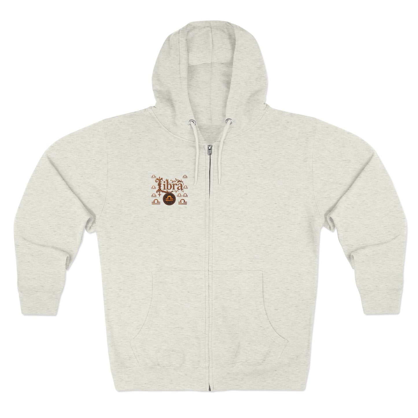 Libra Zip Hoodie — Zodiac Nutrition Facts Graphic Hoodie