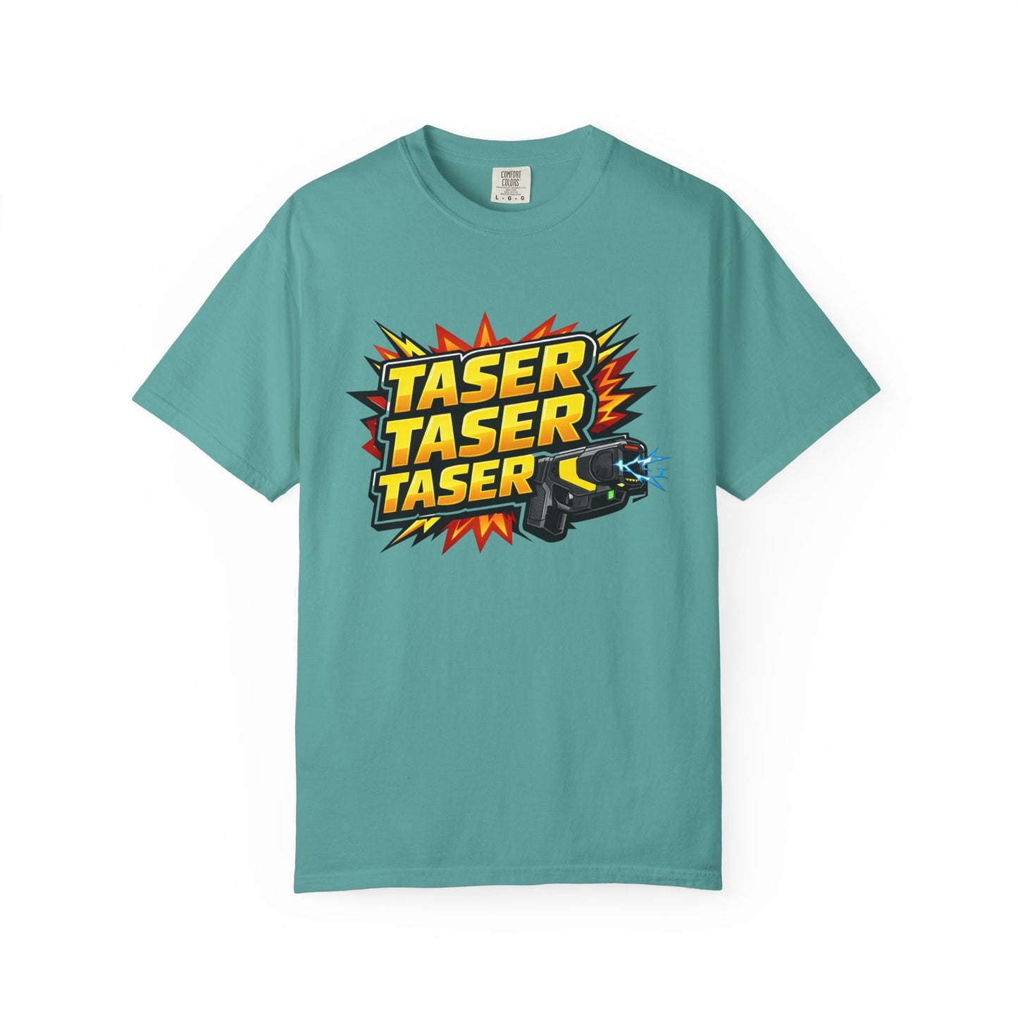 Taser Graphic T-Shirt — Retro Safety Device Design