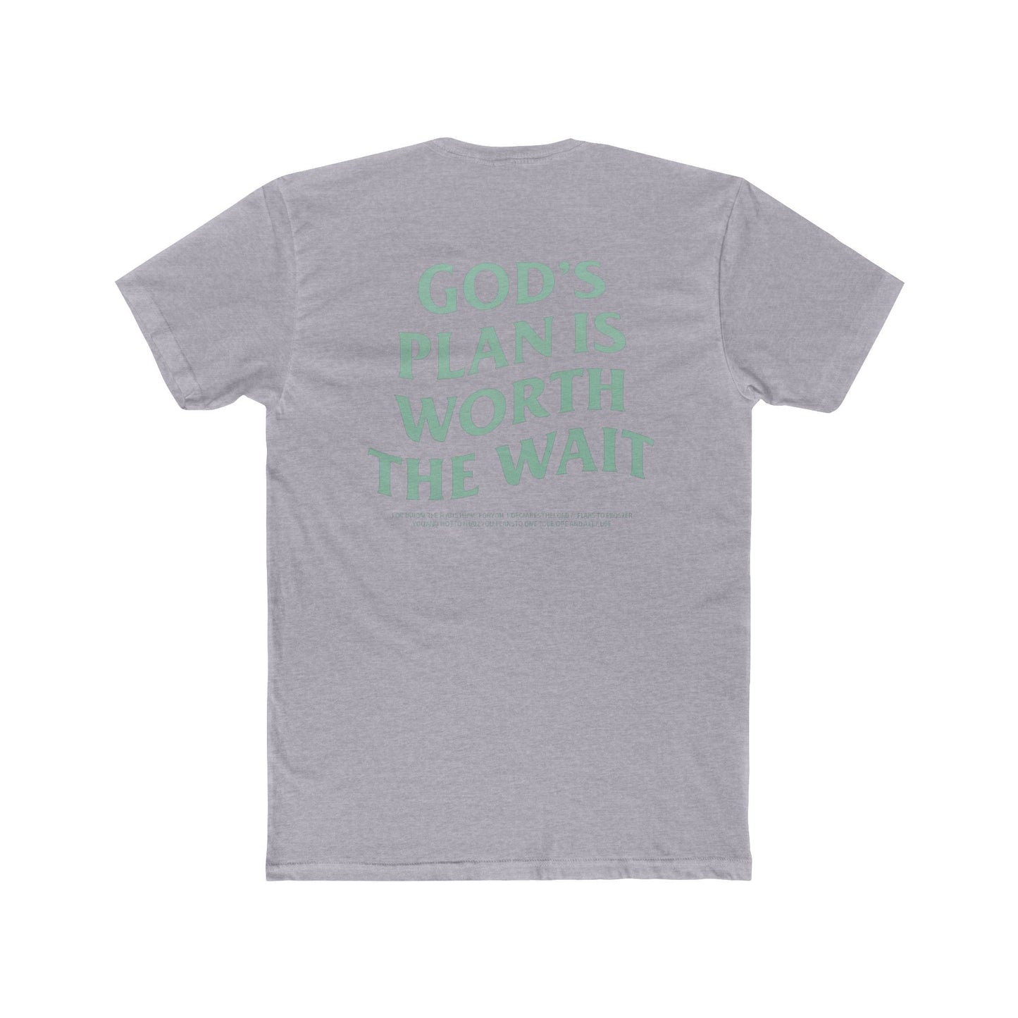 Faith Graphic Tee — "God's Plan Is Worth The Wait" Inspirational Christian T-Shirt