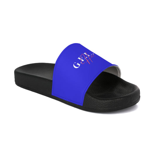 Slide Sandals — 'G.E.L.A' Script Logo Women's Summer Slides