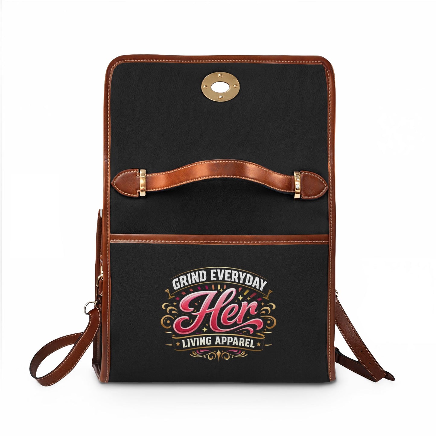 Canvas Bag — 'Grind Everyday Her' Waterproof Satchel for Hustling Women