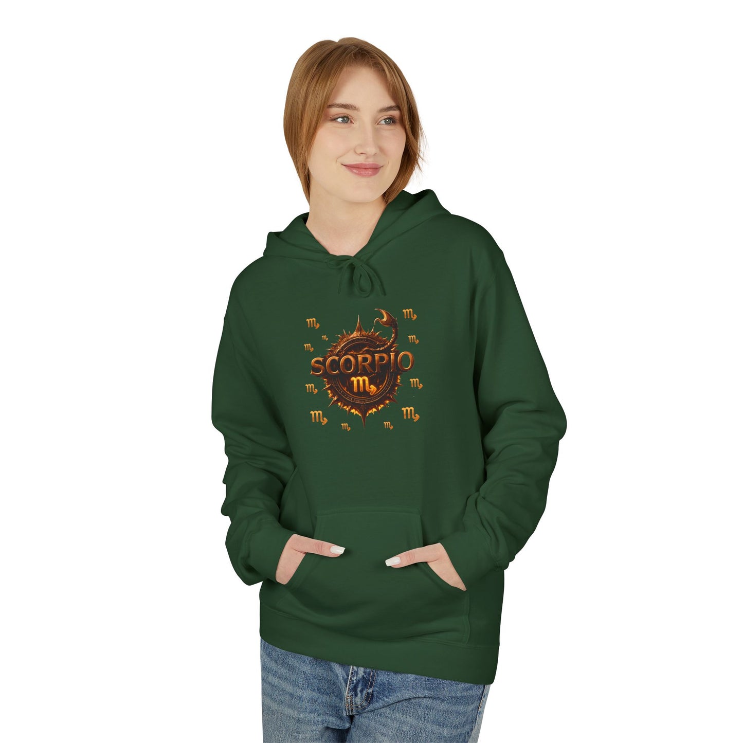 Scorpio Hoodie — Zodiac Scorpion Graphic with 'Scorpio Nutrition Facts' Back Print